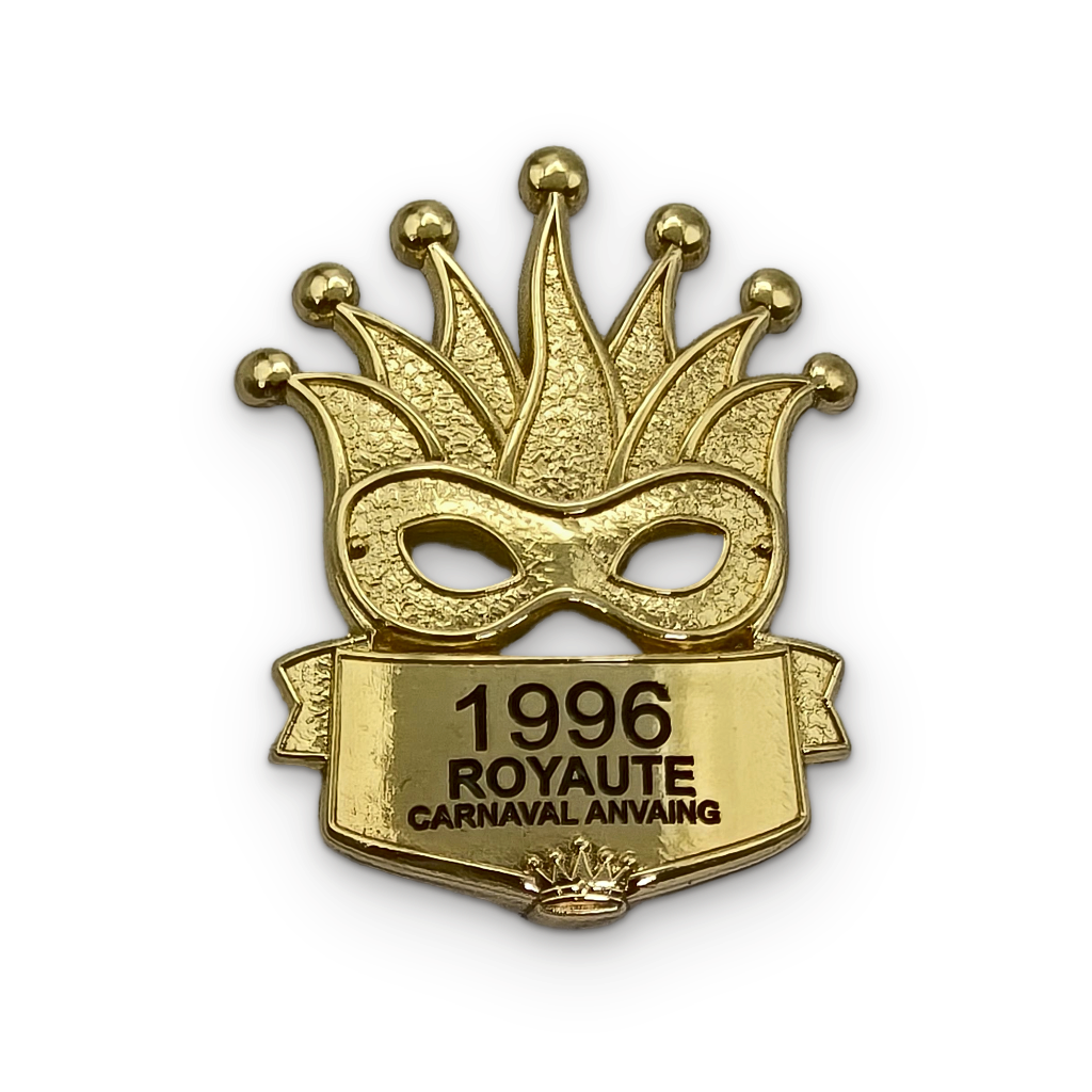 Pin Royauté Carnaval Anvaing 1996